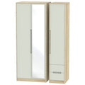 MON167 Tall Triple Mirror + Drawer Robe