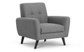 MON503 Compact Retro Chair - Grey