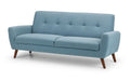 MON512 3 Seater Compact Retro Sofa - Blue