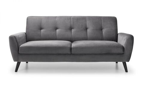 3 Seater In Dark Grey Velvet
