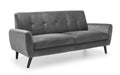 MON522 3 Seater In Dark Grey Velvet