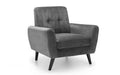 MON523 Chair In Dark Grey Velvet