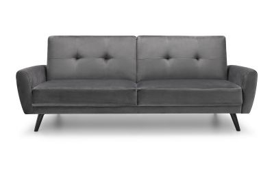 Sofabed In Dark Grey Velvet