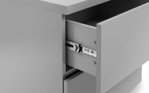 2 Drw Bedside - Grey Gloss
