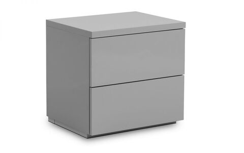 MON701 2 Drw Bedside - Grey Gloss