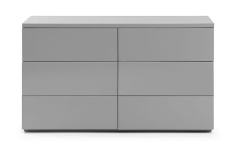 6 Drw Wide Chest - Grey Gloss