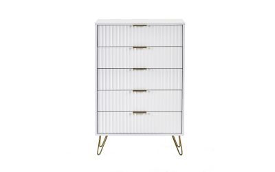 5 Drawer Chest - Matt White