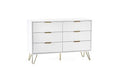 MUR005 6 Drawer Chest - Matt White