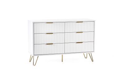 MUR005 6 Drawer Chest - Matt White