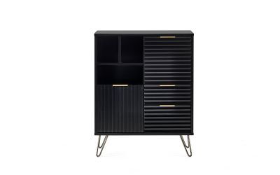 MUR105 2 Door 2 Drawer Sideboard - Matt Black
