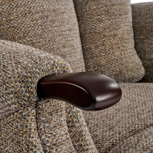 Standard Single Motor Recliner With Headrest & Lumbar - Mahogany
