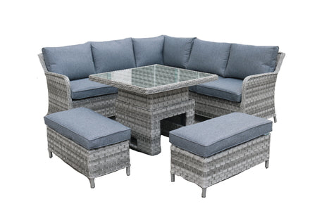 Compact Corner Adj. Dining Set FREE COVER