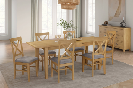 Dining Table Extending 1600/2000 - Natural Oak