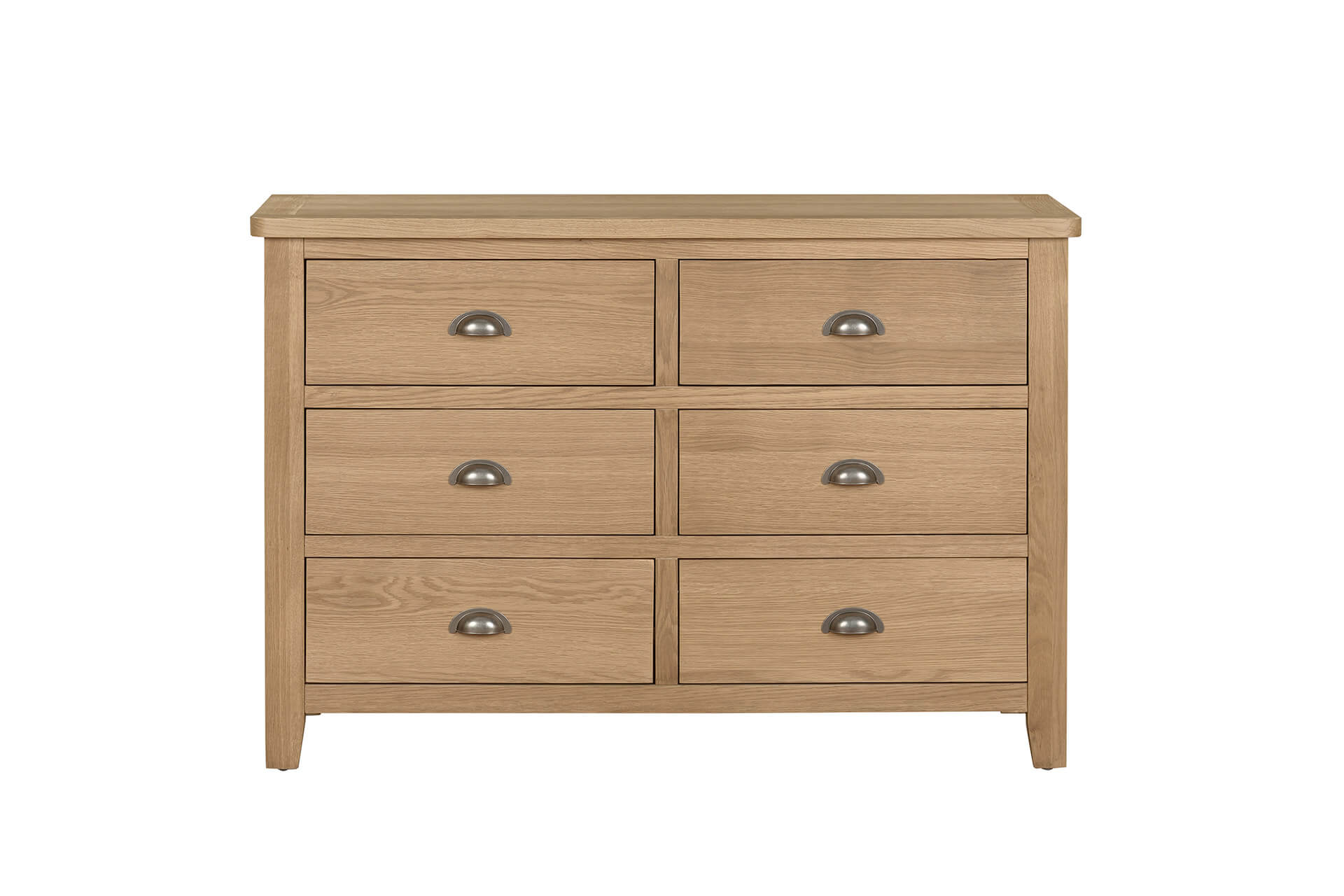 Mar-413-NL Dressing Chest 6 Drawer - Natural Oak