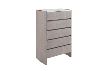 Mdo-411-GE Tall Chest 5 Drawer - Washed Oak
