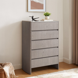 Tall Chest 5 Drawer - Washed Oak