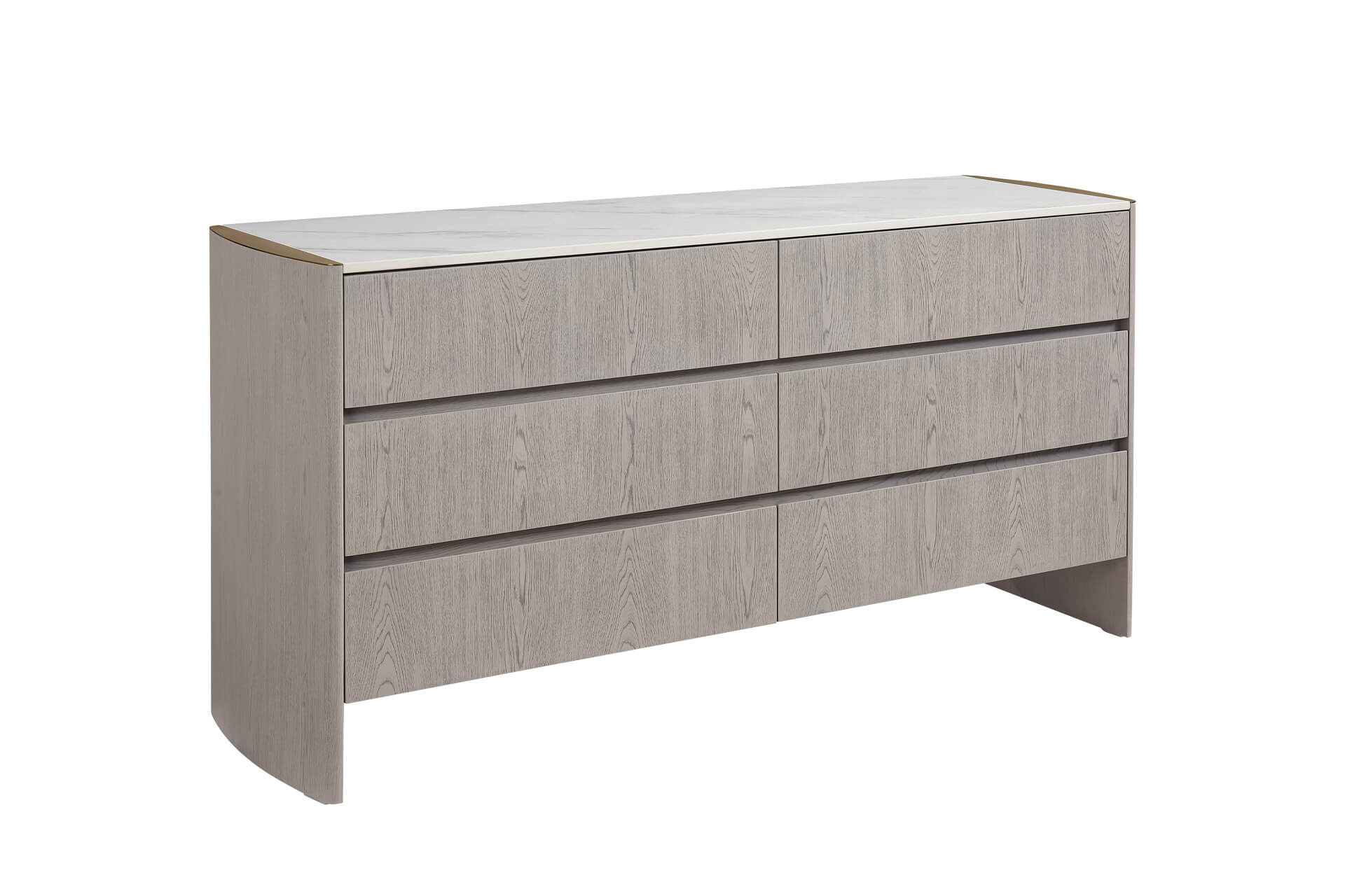 Mdo-413-GE Dressing Chest 6 Drawer - Washed Oak