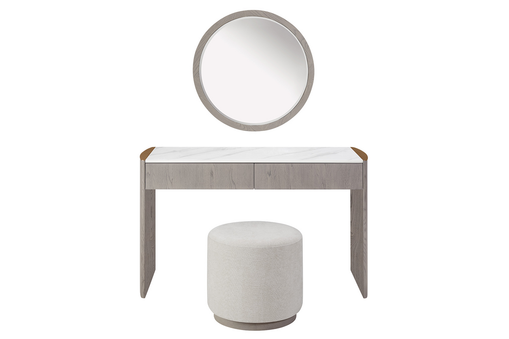 Mdo-414-GE Dressing Table 2 Drawer - Washed Oak