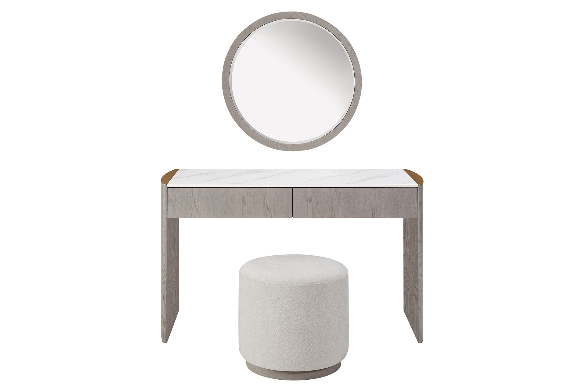 Mdo-414-GE Dressing Table 2 Drawer - Washed Oak