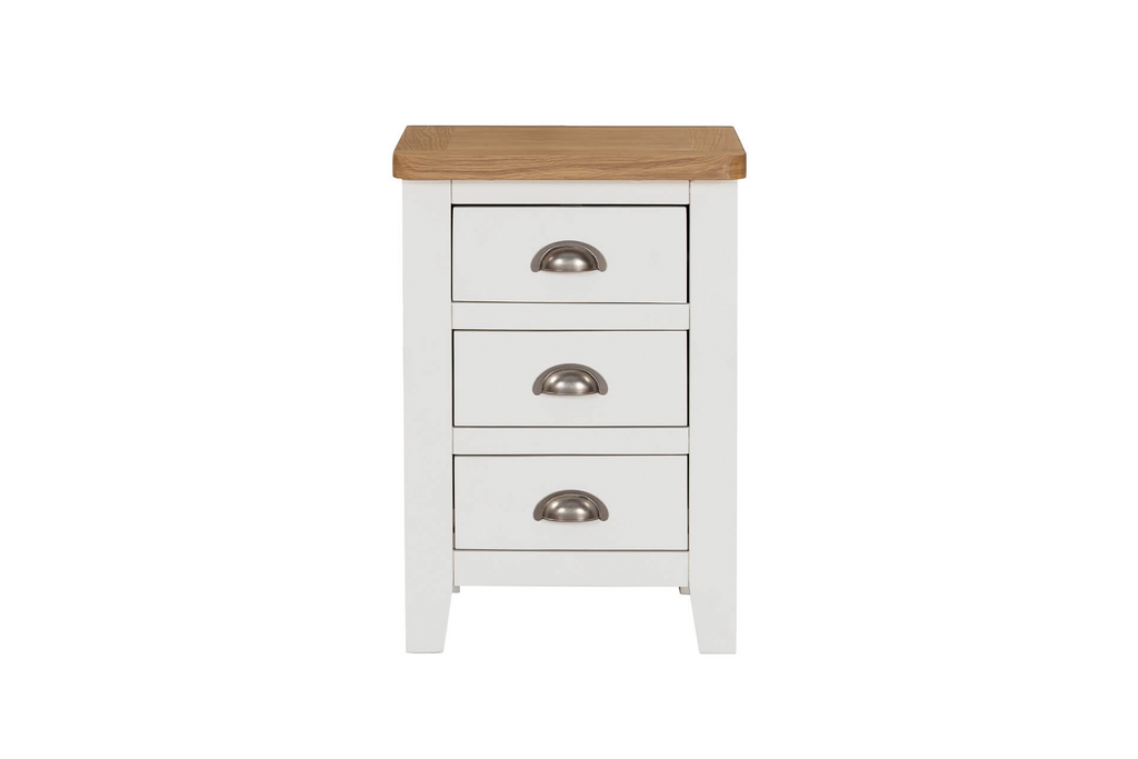 Mlr-410-CM Bedside Table 3 Drawer - Cashmere