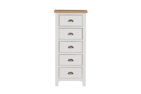 Mlr-411-CM Narrow Chest 5 Drawer - Cashmere