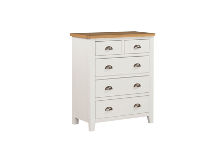 Mlr-412-CM Tall Chest 5 Drawer - Cashmere