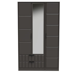 Triple 2 Drawer Mirror Robe