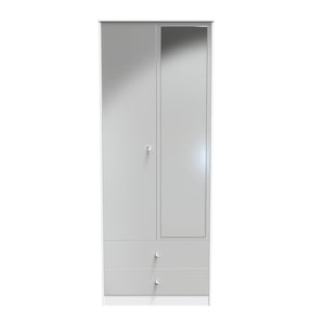 Tall 2ft6in 2 Drawer Mirror Robe
