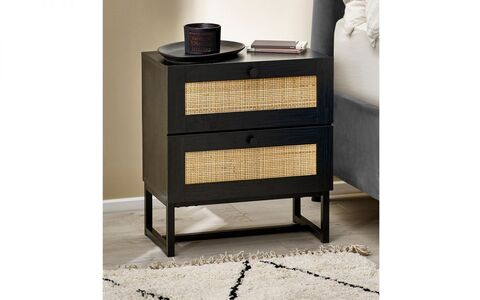 PAD101 2 Drawer Bedside - Black