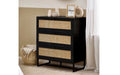 PAD102 3 Drawer Chest - Black