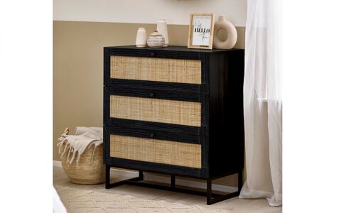 PAD102 3 Drawer Chest - Black