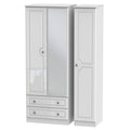 PEM142 Tall Triple 2 Drawer Mirror Robe