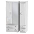 PEM152 Triple 2 Drawer Mirror + Drawer Robe