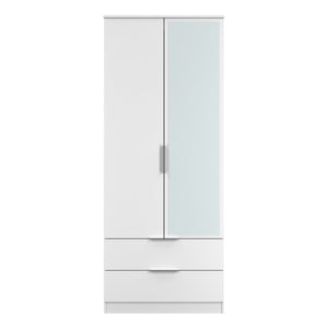 2Ft6In 2 Drawer Mirror Robe