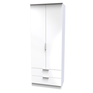 PLY081 Tall 2Ft6In 2 Drawer Robe
