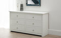 RAD003 6 Drawer Chest - Surf White