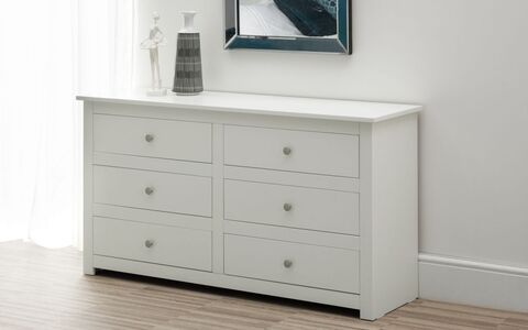 RAD003 6 Drawer Chest - Surf White