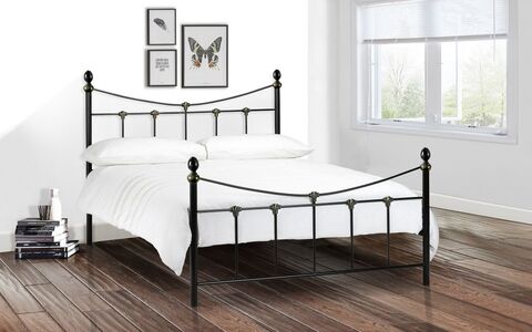 Bed 135Cm Black/Gold