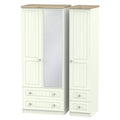 ROM152 Triple 2 Drawer Mirror + Drawer Robe