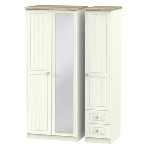ROM157 Triple Mirror + Drawer Robe