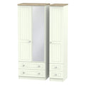 ROM162 Tall Triple 2 Drawer Mirror + Drawer Robe