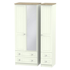 ROM162 Tall Triple 2 Drawer Mirror + Drawer Robe