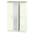 ROM167 Tall Triple Mirror + Drawer Robe