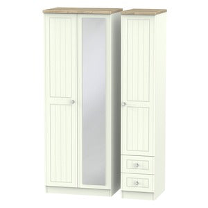 ROM167 Tall Triple Mirror + Drawer Robe