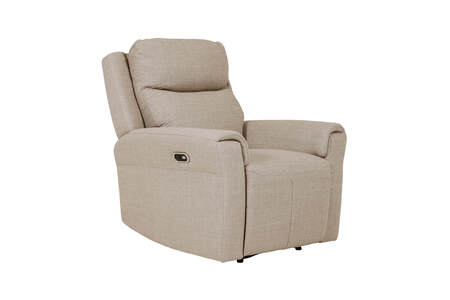 Electric Recliner - Mushroom Fabric
