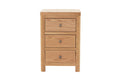 Rnt-410-OK Bedside Table 3 Drawer - Oak