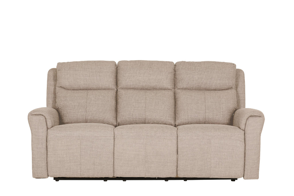 Rus-353-MH 3 Seater Electric Recliner - Mushroom Fabric