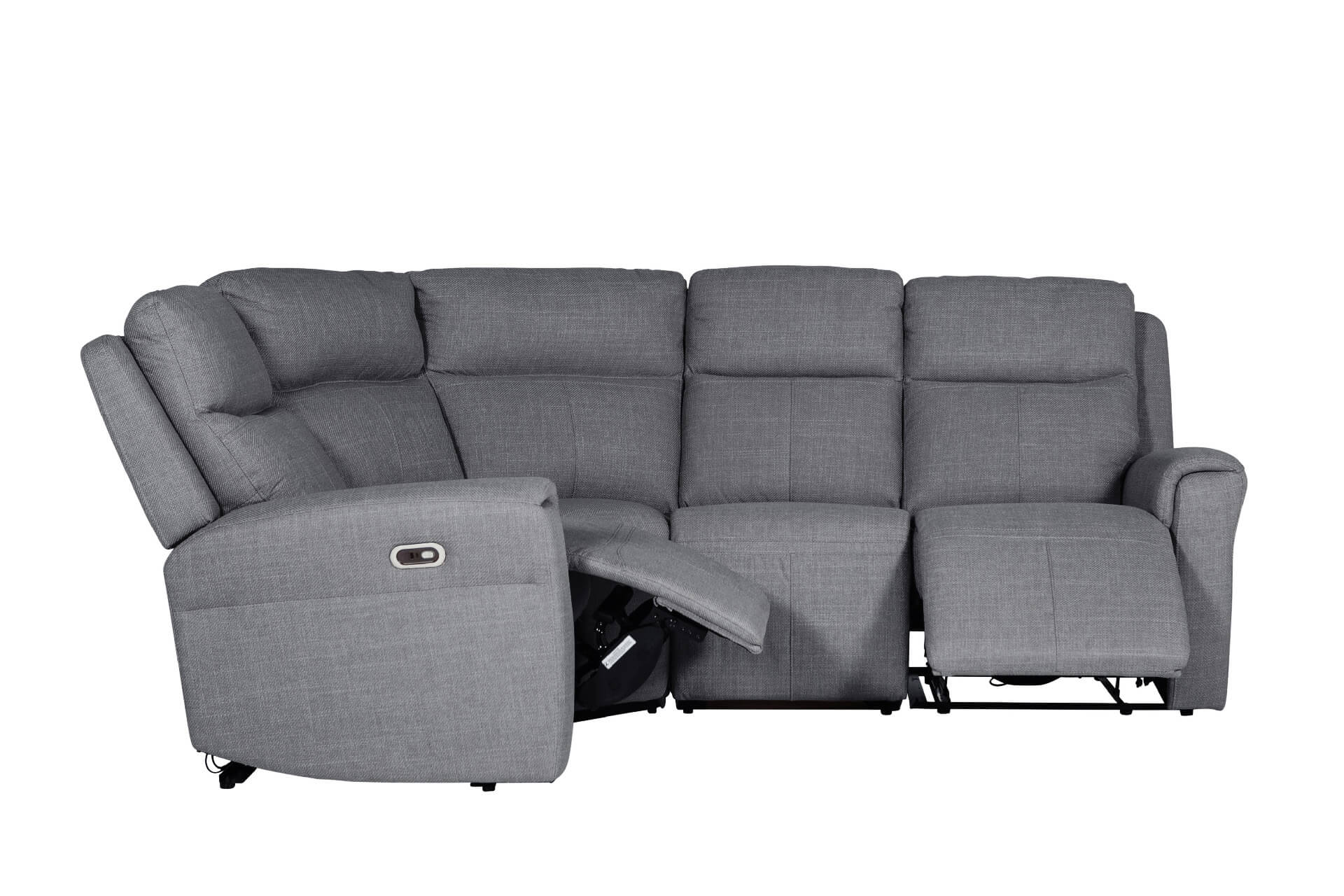 Rus-359-CL Corner Group Electric Recliner (4pcs) - Charcoal Fabric
