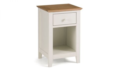 SAL301 Shaker Ivory/ Oak 1 Drawer Bedside