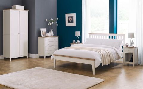 Shaker Ivory/ Oak 1 Drawer Bedside